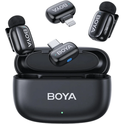 BOYA Mini 12 For ( Andriod Type C and I phone IOS ) (boyamini 12) Dual Wireless Microphone With Charging Case