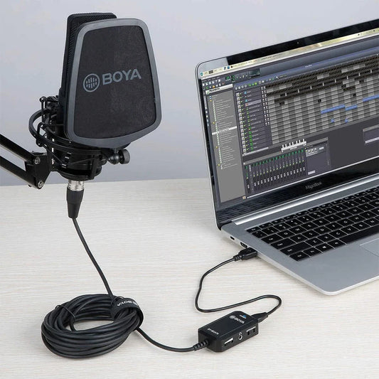 BY-BCA70 Audio Adapter for XLR Microphones to Mobile Devices