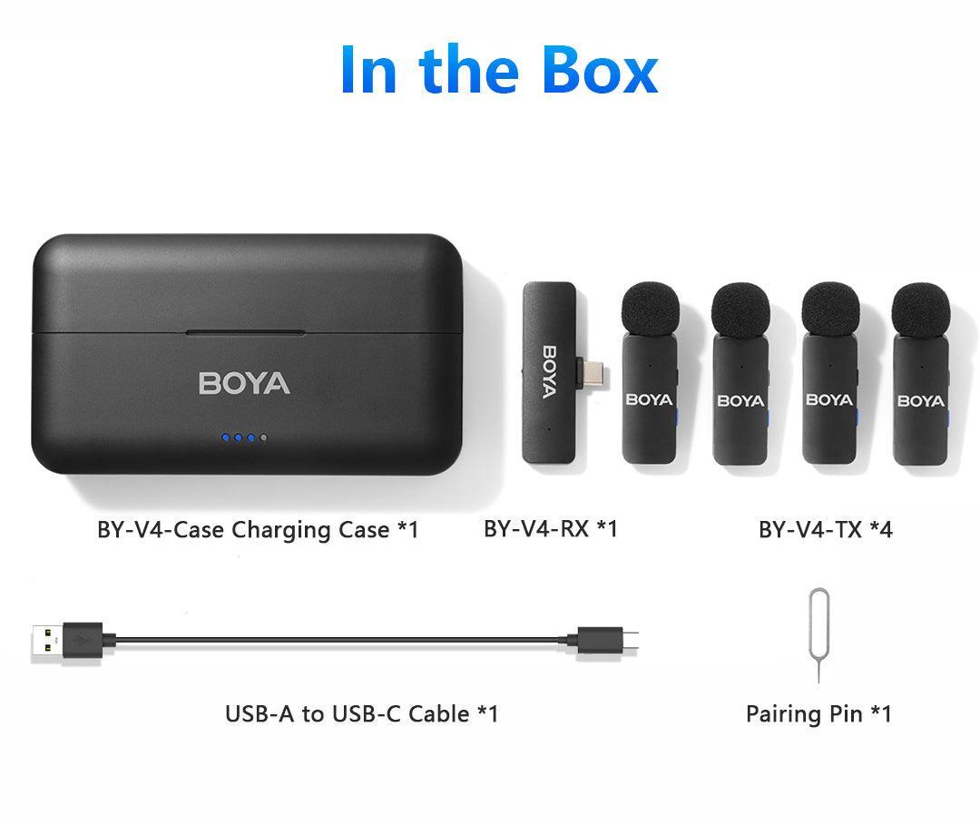 boya by-v4d 4-channel wireless mic boya by-v4d 4-channel wireless mic