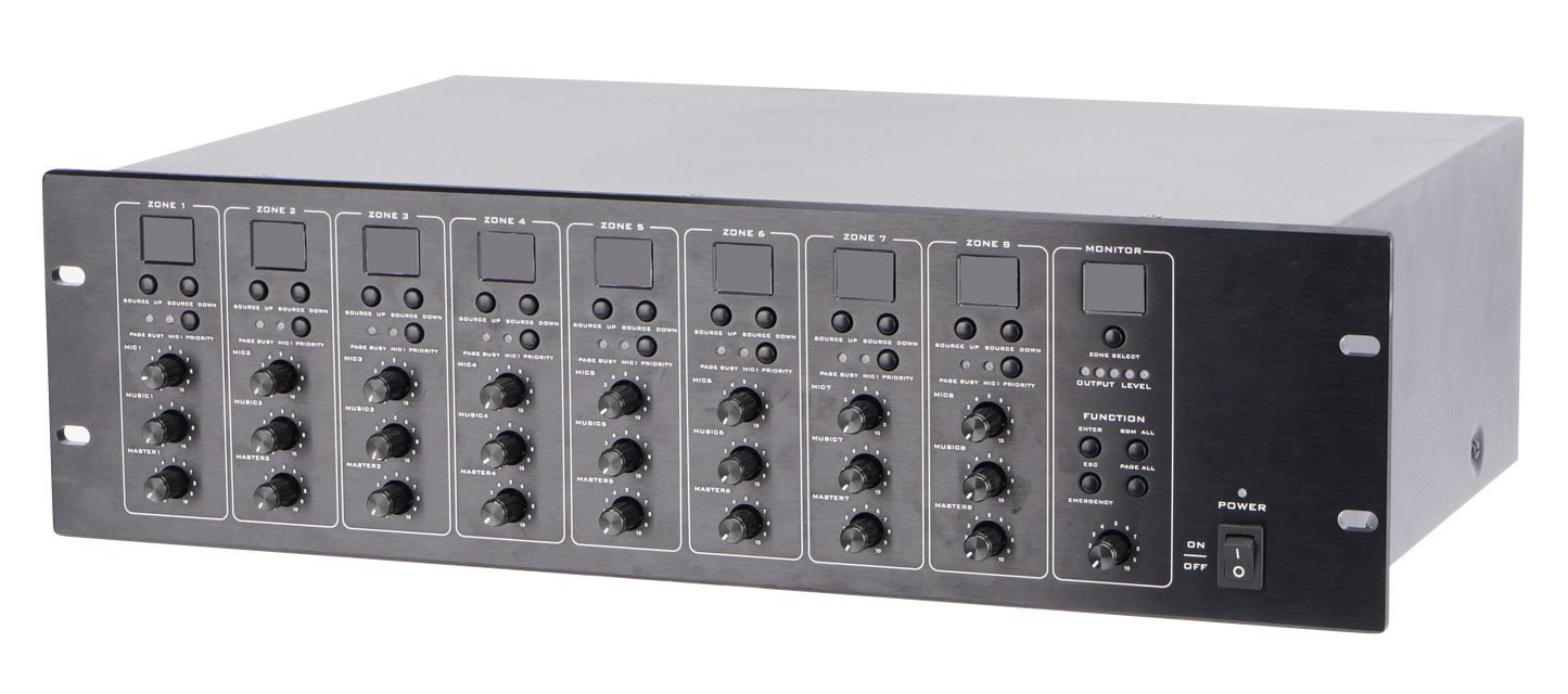 ITC T-8000 8x8 Audio Matrix & Paging Controller