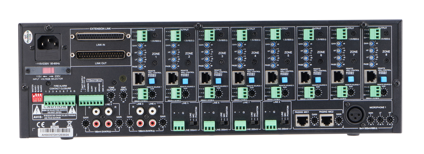 ITC T-8000 8x8 Audio Matrix & Paging Controller