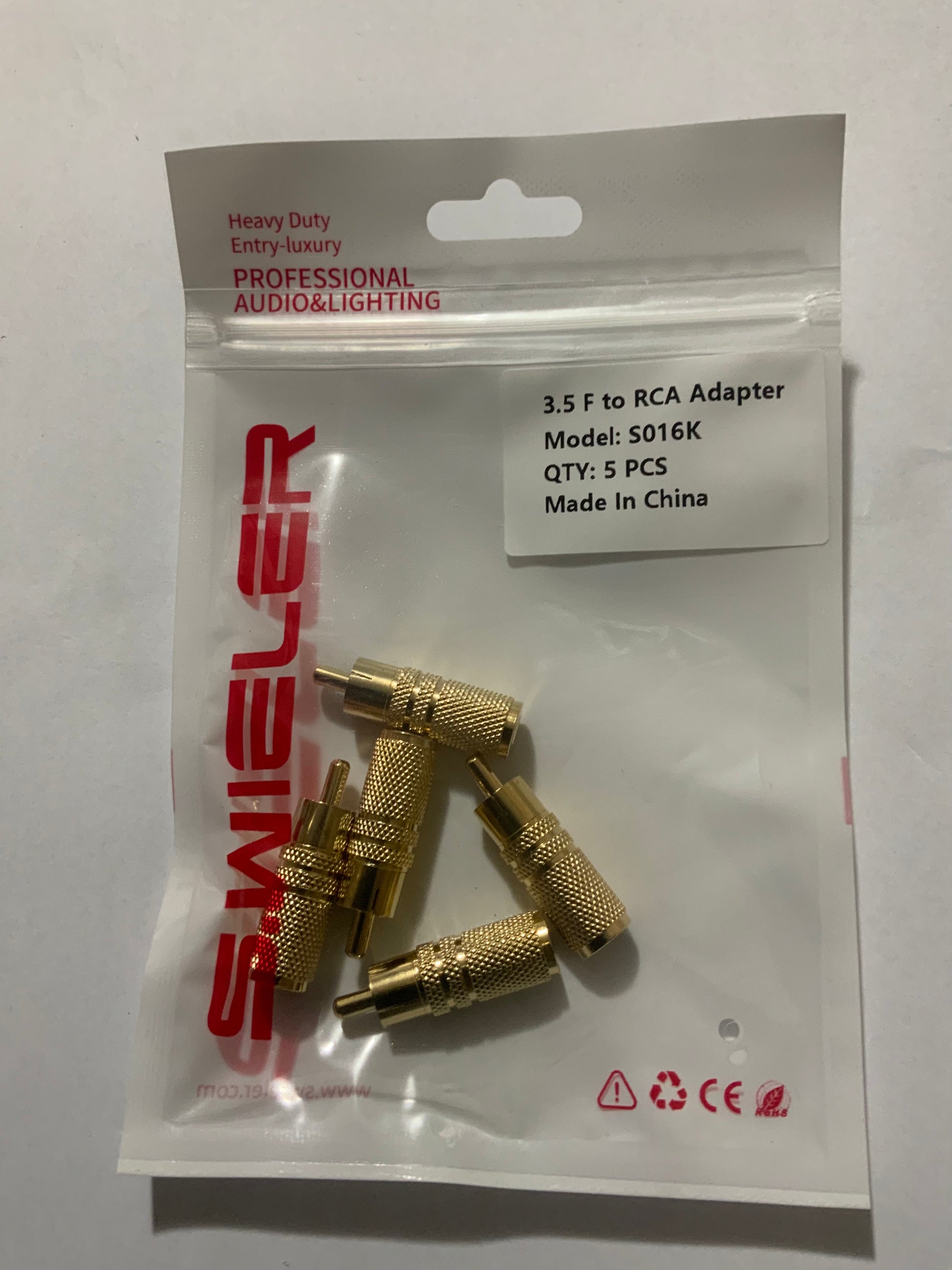 S.WIELER S016K 3.5RCA Adapter S.WIELER S016K 3.5RCA Adapter