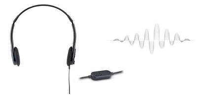Genius Lightweight Headset For Laptop and Mobility Device, Black - HS-M200C