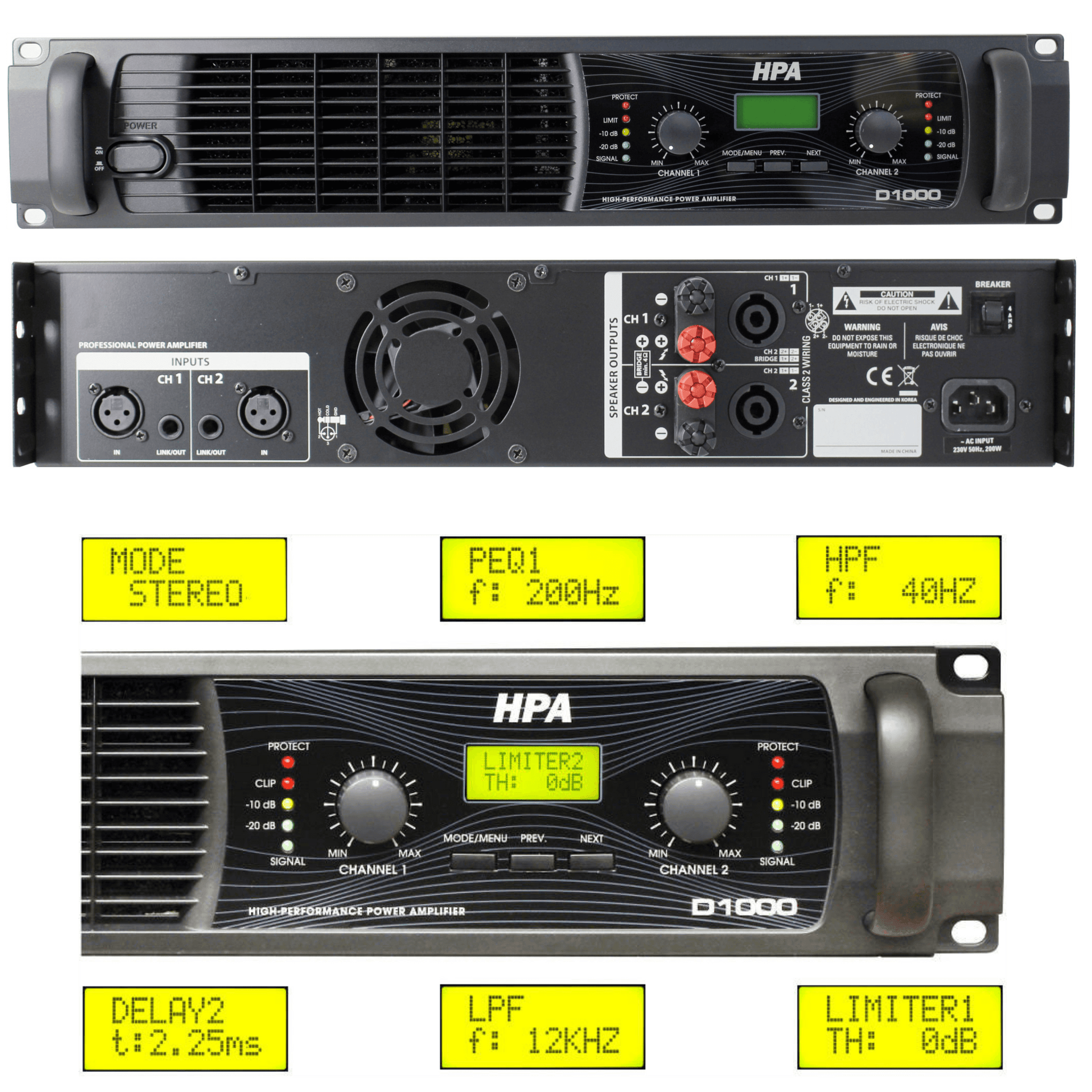 HPA D1000/D1500/D2000/D2500 professional amplifier - DECIBEL