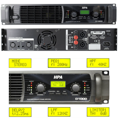 HPA D1000/D1500/D2000 Professional Power Amplifier