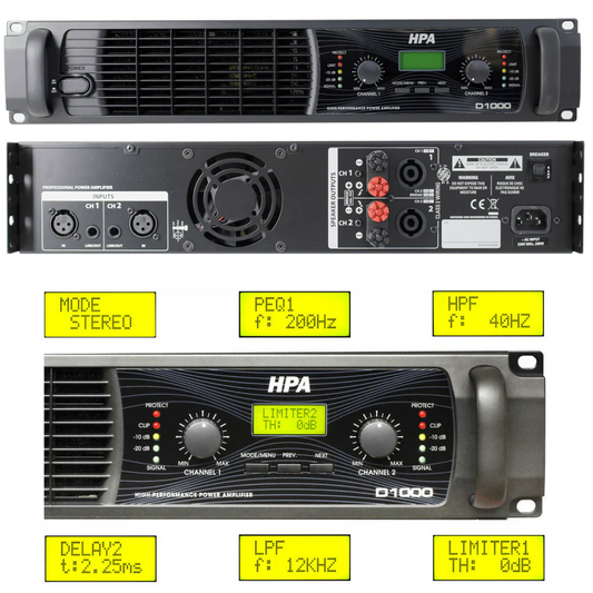 HPA D1000/D1500/D2000 Professional Power Amplifier