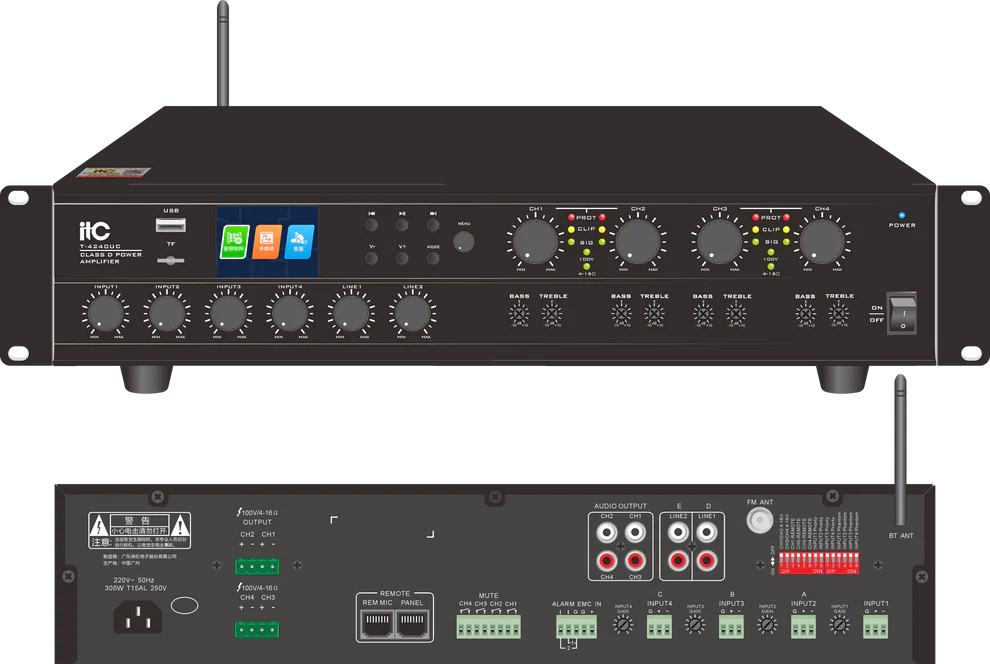 ITC T-4240UC 2/4 Channel Matrix Digital Mixer Amplifier