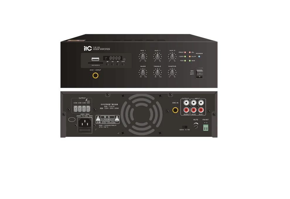 ITC T-B120/T-B240 Mini Mixer Amplifier with MP3/TUNER/Bluetooth