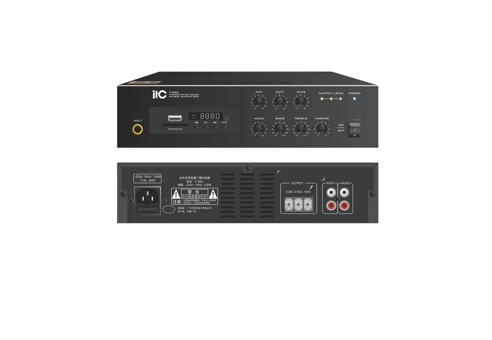 ITC T-B60 Mini Digital Bluetooth Amplifier with MP3