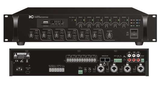 ITC TI-1206S / TI-2406S / TI-3506S / TI-5006S 6 Zones Mixer Amplifier with Mp3