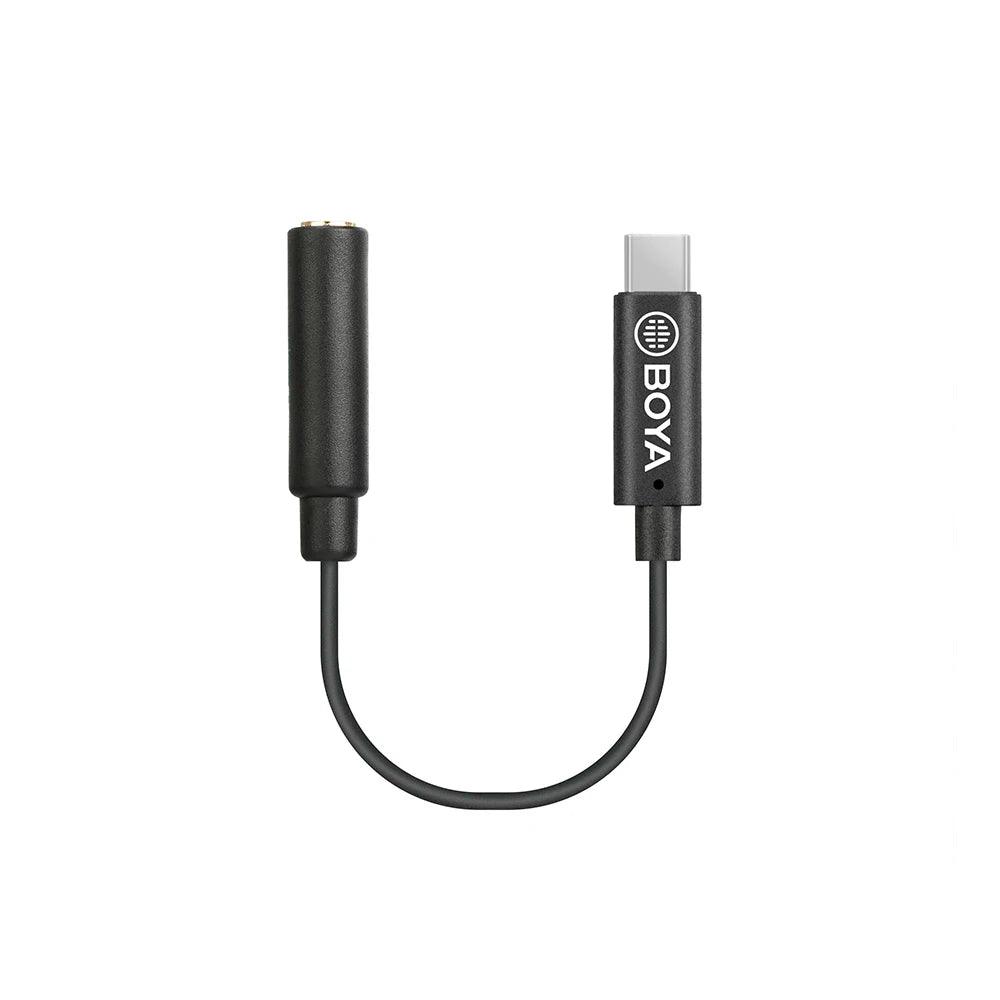 BY-K9 3.5mm TRRS Female to USB Type-C Male Adapter Cable (2.4") - DECIBEL