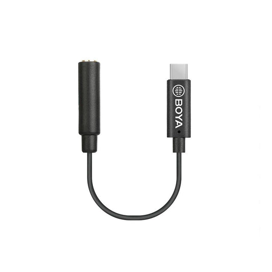 BY-K9 3.5mm TRRS Female to USB Type-C Male Adapter Cable (2.4") - DECIBEL