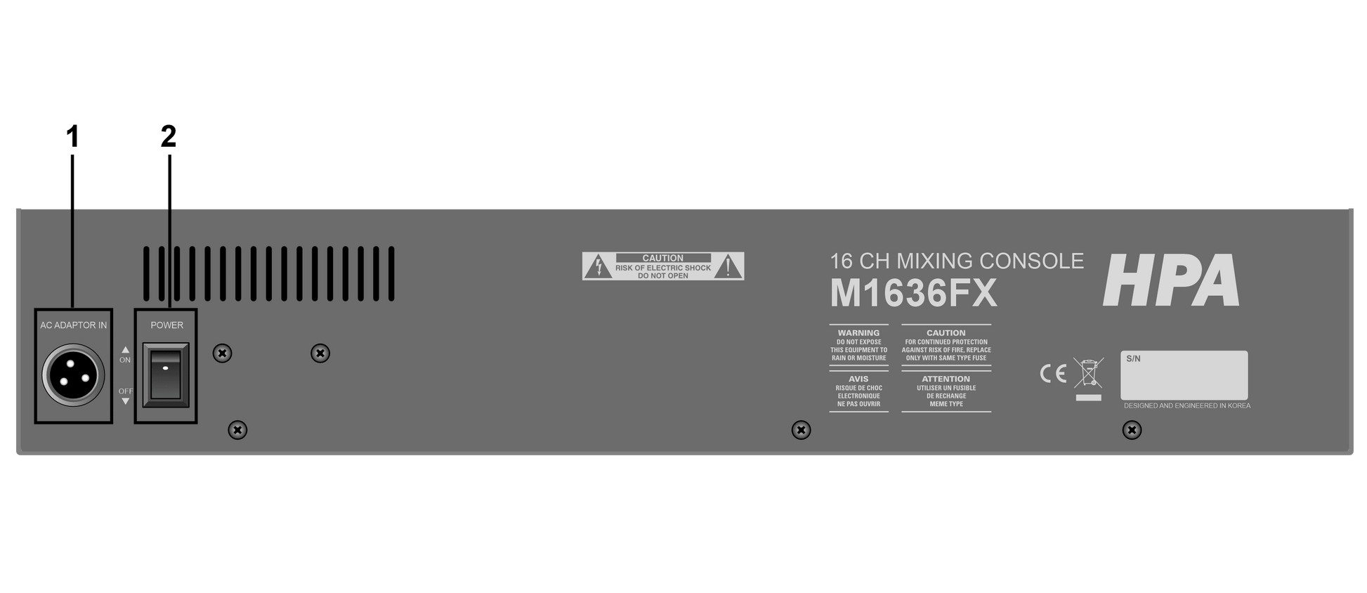 HPA M1636FX/M2436FX Professional Stereo &amp; Group Compact Mixer - DECIBEL