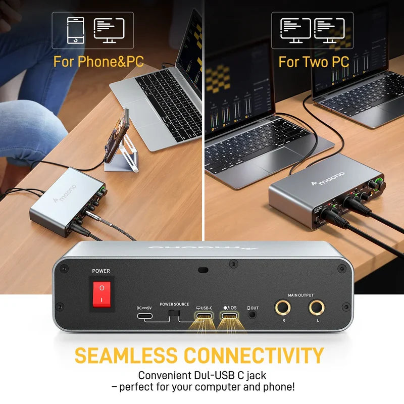 خلاط مكتبي تناظري HPA M822FX، 5 قنوات، 8 مداخل، تأثيرات مدمجة 100 إعداد مسبق. AUX 1 ومدخل إرجاع (ستيريو)