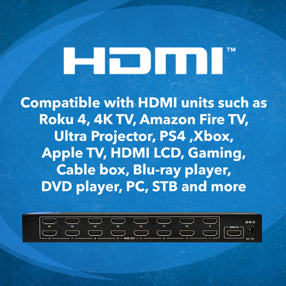 OREI 1080p 1x16 HDMI™ Splitter-HD-1016
