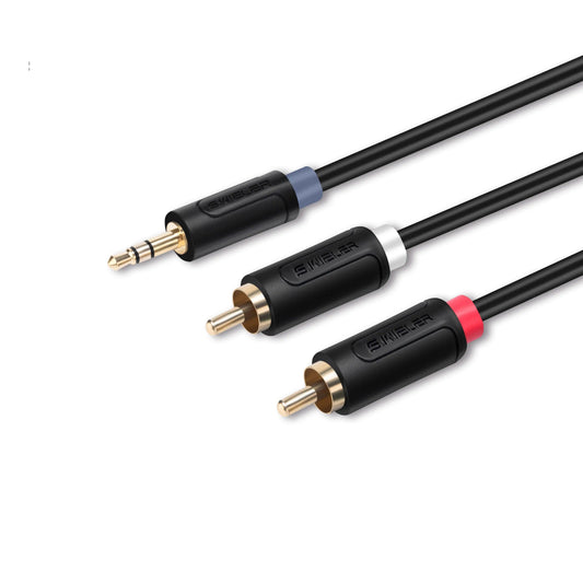 S.WIELER  S313B 3.5mm TS to 2 RCA AUDIO CABLE