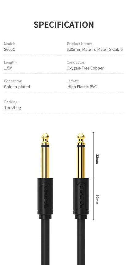 S.WIELER S605C 6.35mm MONO AUDIO CABLE