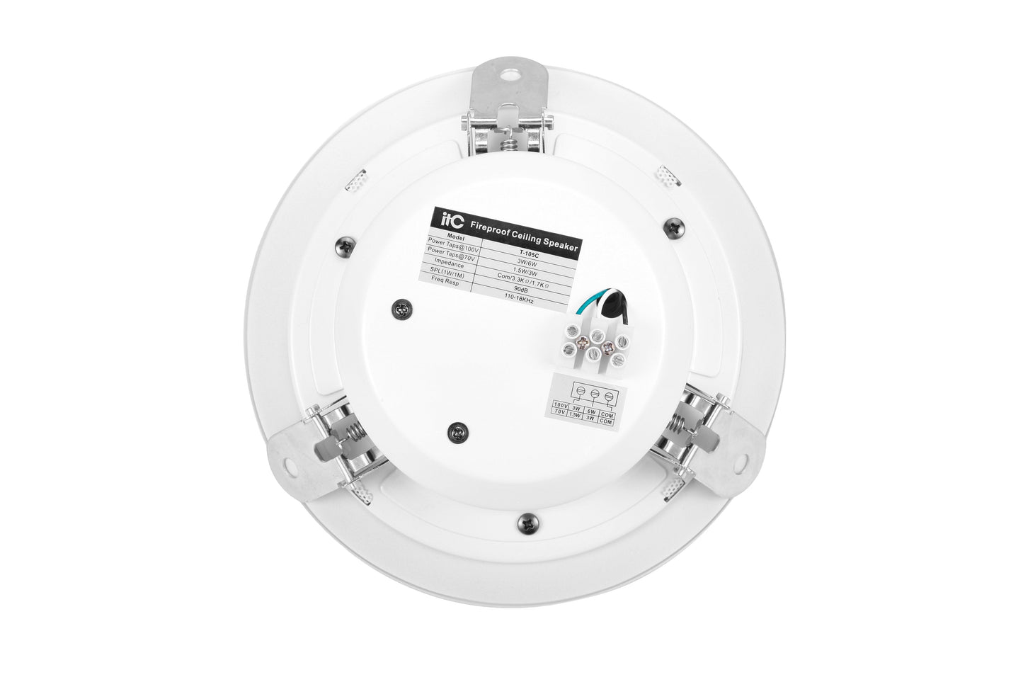 T-105C Fireproof Ceiling Speaker (Cutout 170mm) - DECIBEL