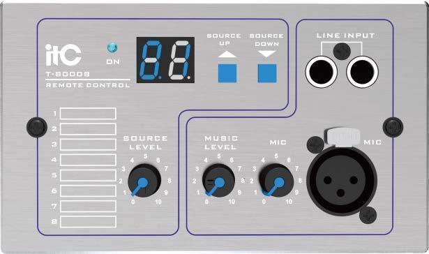 T-8000B (Grey & Aluminum) Remote Control with Audio Input Module - DECIBEL