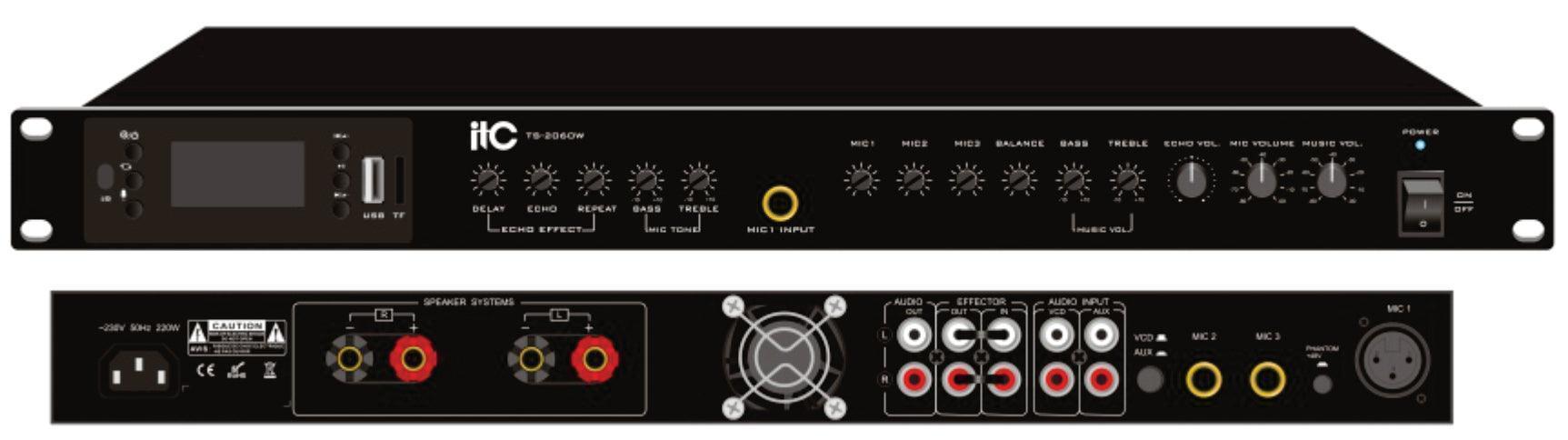 TS-2060W/TS-2120W/TS-2240W Multimedia Professional Amplifier (4~8 ohms Output) - DECIBEL