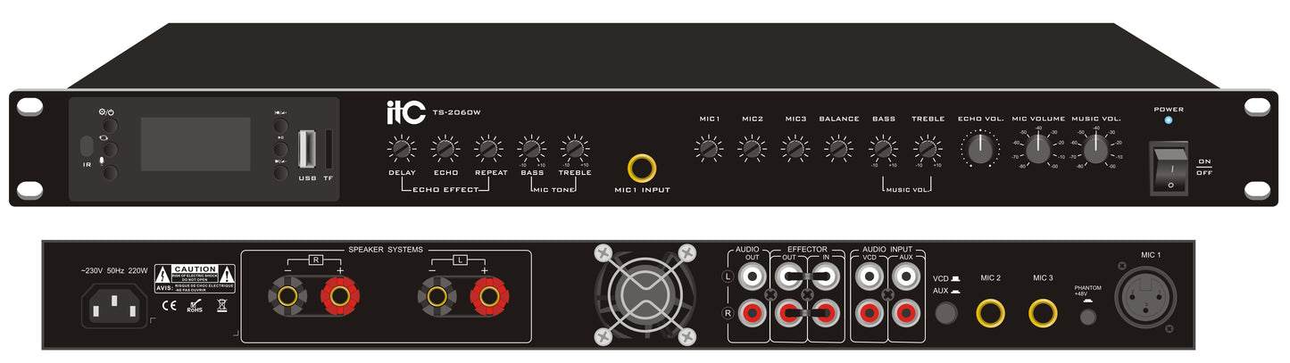 TS-2060W/TS-2120W/TS-2240W مكبر صوت احترافي متعدد الوسائط (مخرج 4~8 أوم)