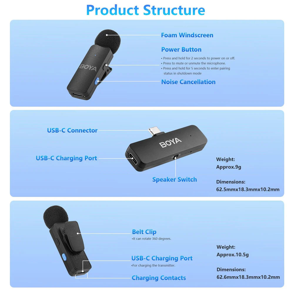 boya by-v4u 4-channel wireless mic