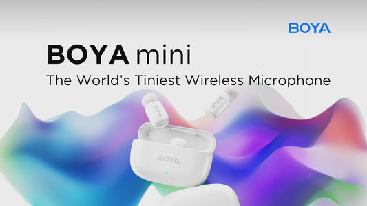 ميكروفون BOYA Mini 14 اللاسلكي المزدوج من النوع C مع علبة شحن لأجهزة Android
