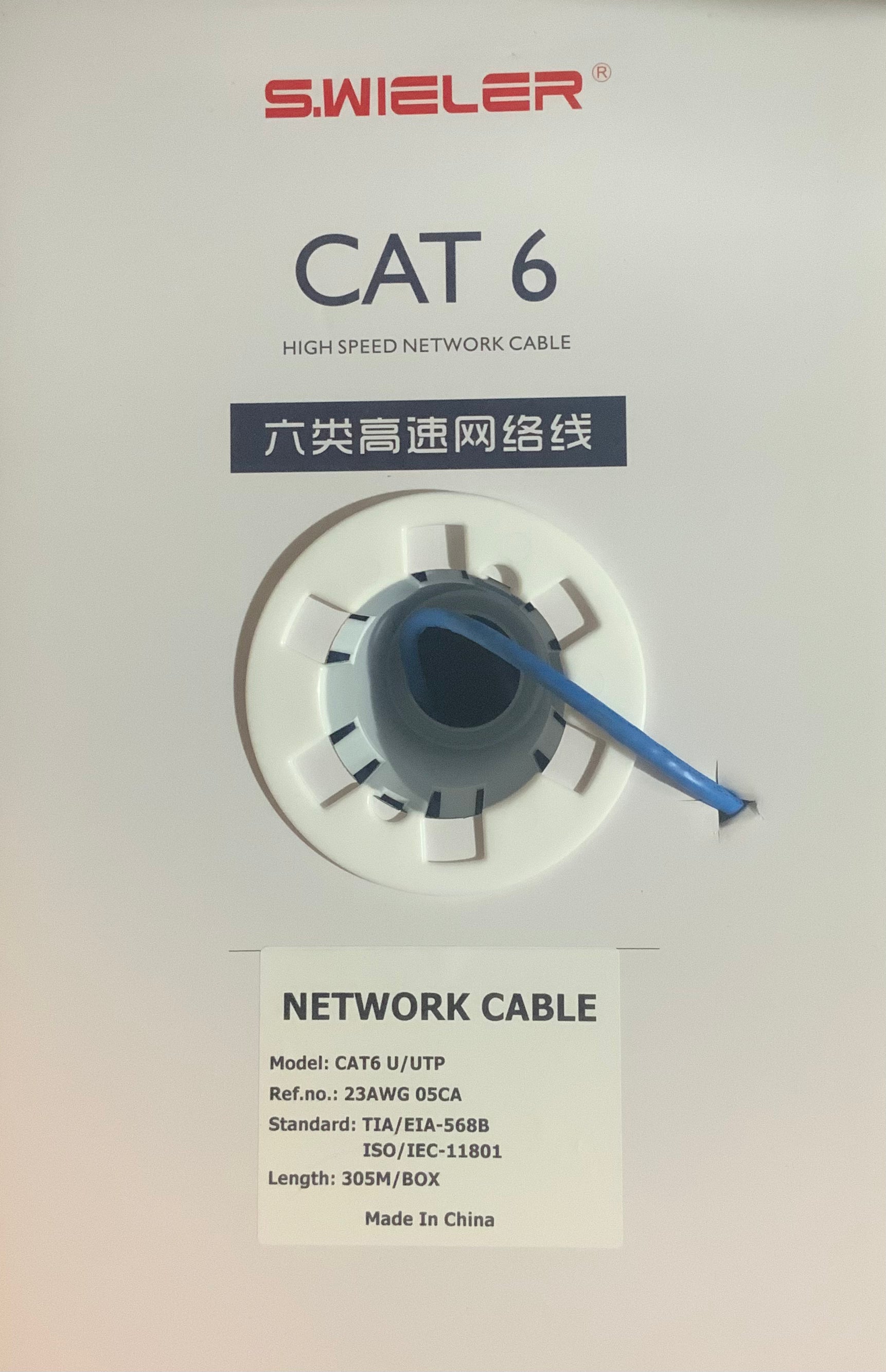 S.WIELER CAT6 High-Speed Network Cable – 305M Box S.WIELER CAT6 High-Speed Network Cable – 305M Box