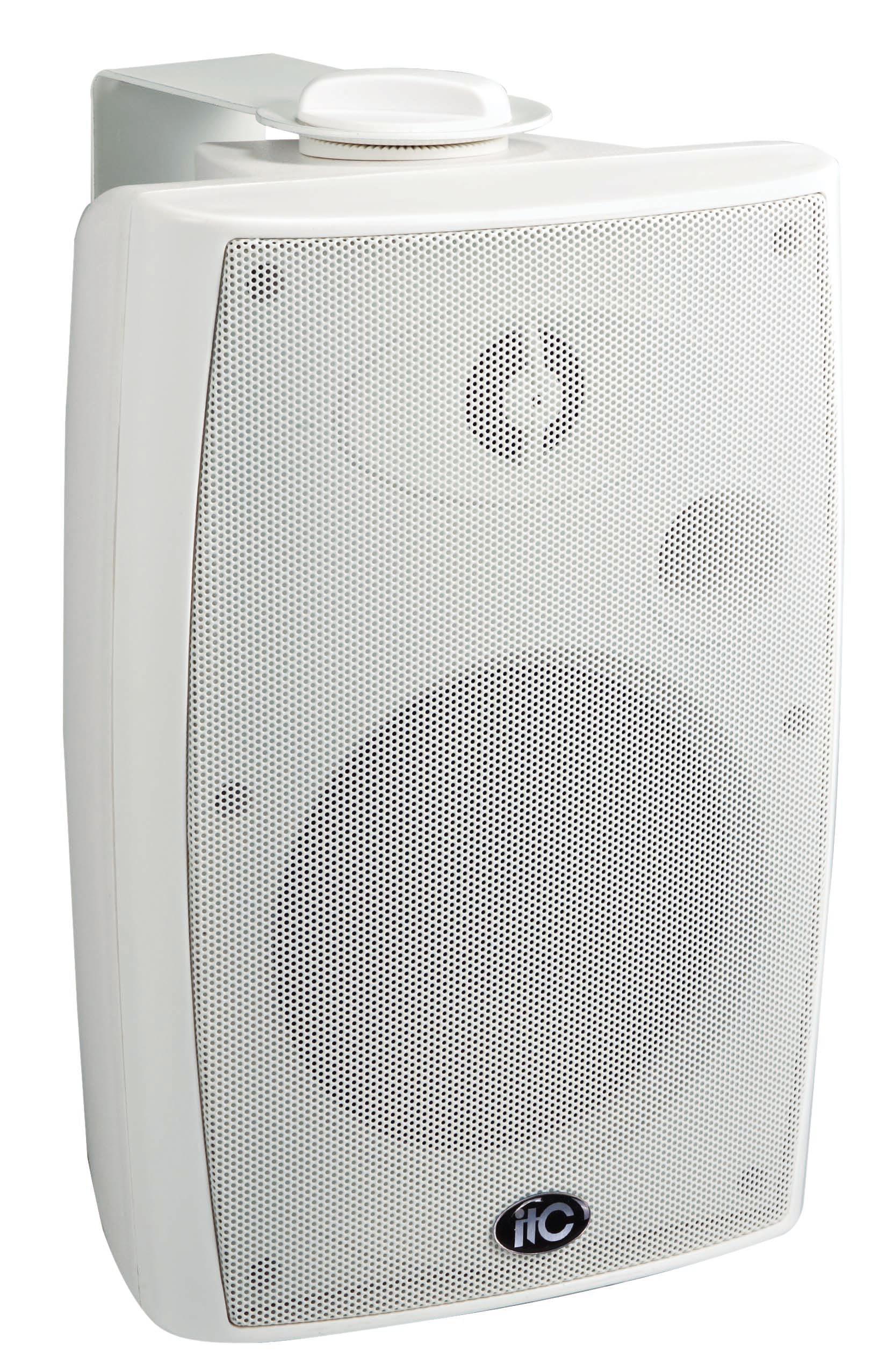 ITC T-774H/T-774HW White/Black 4" Wall Mount Speaker with power tap - DECIBEL